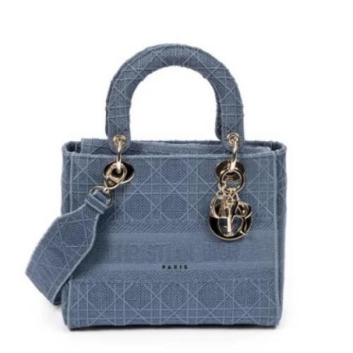 Pre-owned Canvas handbags Dior Vintage , Blue , Dames