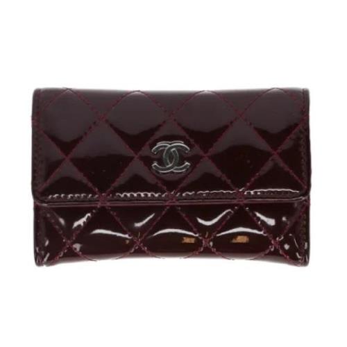 Pre-owned Leather wallets Chanel Vintage , Red , Dames