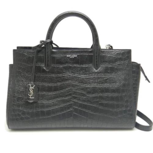 Pre-owned Leather handbags Yves Saint Laurent Vintage , Black , Dames