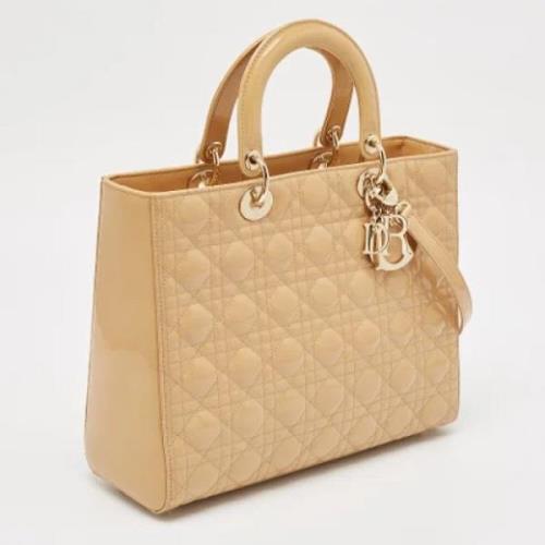 Pre-owned Fabric dior-bags Dior Vintage , Beige , Dames