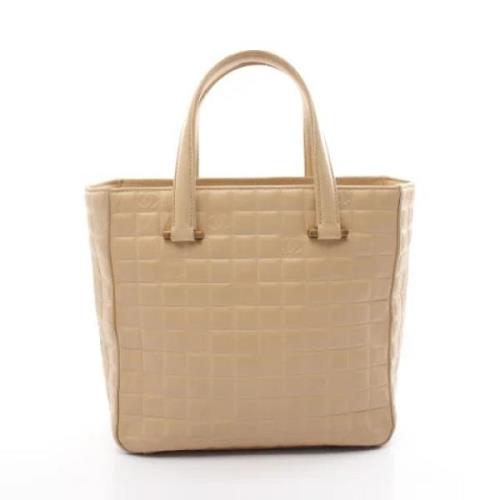 Pre-owned Leather chanel-bags Chanel Vintage , Beige , Dames