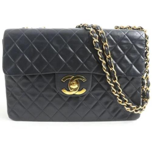 Pre-owned Leather chanel-bags Chanel Vintage , Black , Dames