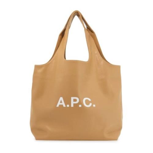 Stijlvolle Ninon Tote Tas met Logo A.p.c. , Beige , Dames