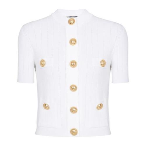 4-pocket gebreide vest Balmain , White , Dames