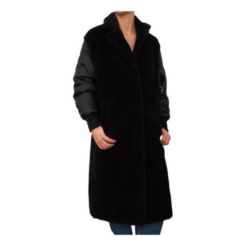 Elegante Zwarte Jas Liu Jo , Black , Dames