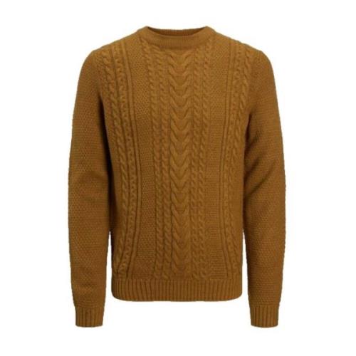 Gestructureerde Gebreide Trui Jack & Jones , Brown , Heren