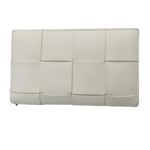 Pre-owned Leather wallets Bottega Veneta Vintage , White , Dames