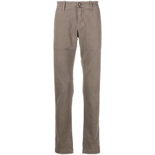 Slim Fit Grijze Broek Jacob Cohën , Gray , Heren