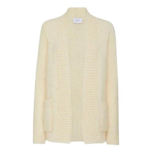 Oversized Mohair Cardigan met Zakken MVP wardrobe , Beige , Dames