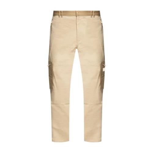 Cargo Slim Twill Katoenen Broek Beige Kenzo , Beige , Heren