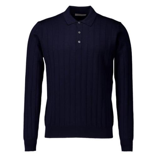 Donkerblauw Polo Shirt Corneliani , Blue , Heren