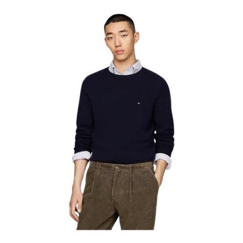 Lamswol Crew Neck Sweater Tommy Hilfiger , Blue , Heren