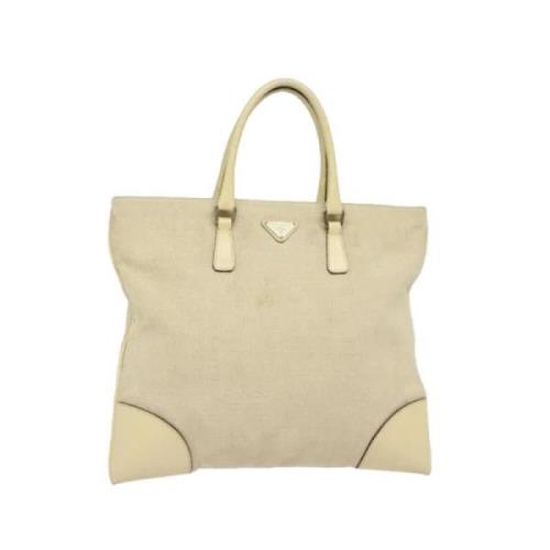 Pre-owned Canvas handbags Prada Vintage , Beige , Dames