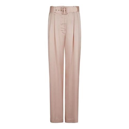 Zijden Tuck Broek met Bloemdetail Zimmermann , Brown , Dames