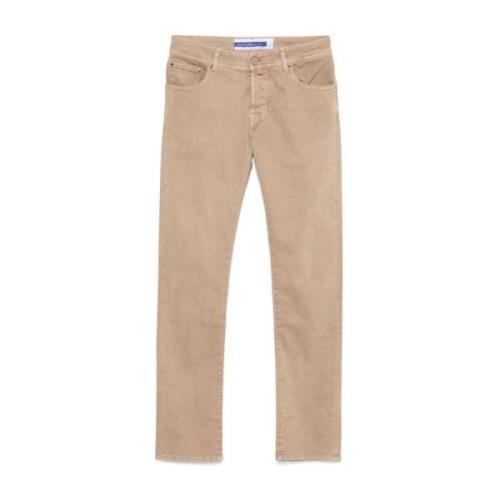 Slim Fit Beige Broek Jacob Cohën , Beige , Heren