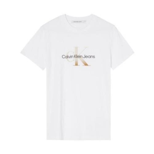 Gradient Logo T-shirt Calvin Klein , White , Dames