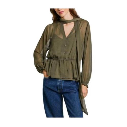 Stralende Blouse, Elegant en veelzijdig Pepe Jeans , Green , Dames