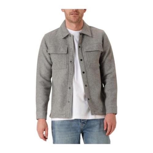 Heren Overshirt Regular Fit Grijs Pure Path , Gray , Heren