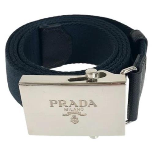 Pre-owned Canvas belts Prada Vintage , Blue , Dames