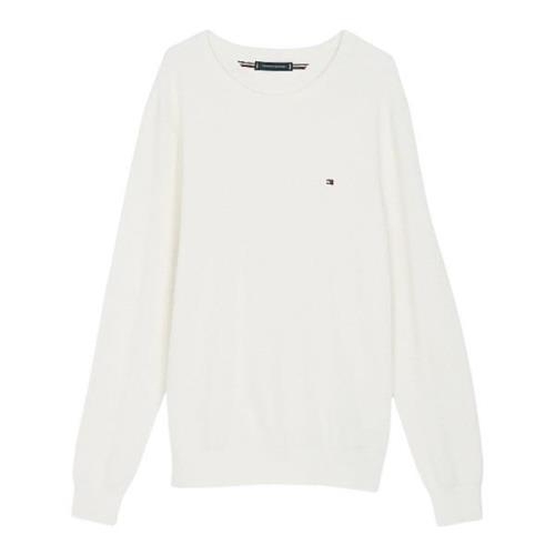 Essentiële Crew Neck Trui Tommy Hilfiger , White , Heren