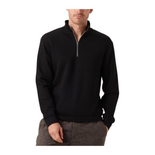 Zwarte Zip High Neck Sweatshirt Selected Homme , Black , Heren