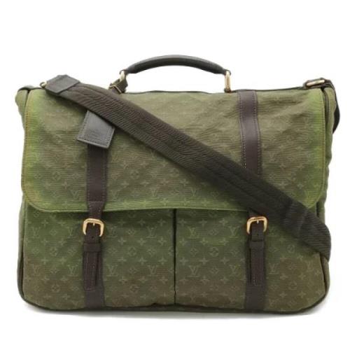 Pre-owned Canvas louis-vuitton-bags Louis Vuitton Vintage , Green , He...