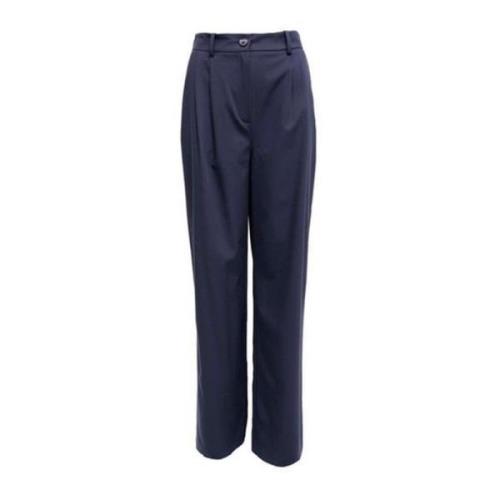 Navy Blauwe Pantalon met Klepzakken NAF NAF , Blue , Dames