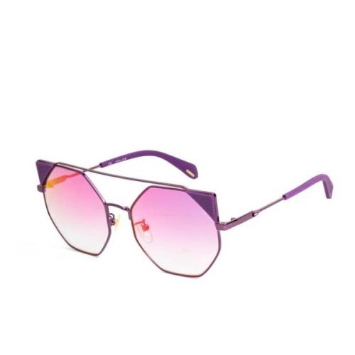 Metalen Zonnebril met UV-filter Police , Purple , Dames