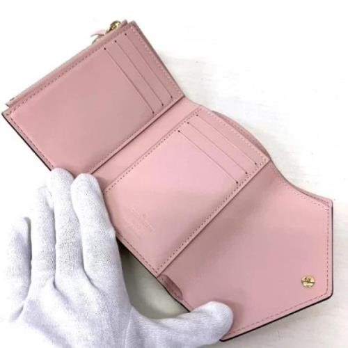 Pre-owned Leather wallets Louis Vuitton Vintage , Pink , Dames