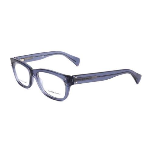 Blauwe Acetaatframes met Transparante Wijzerplaat Alexander McQueen , ...