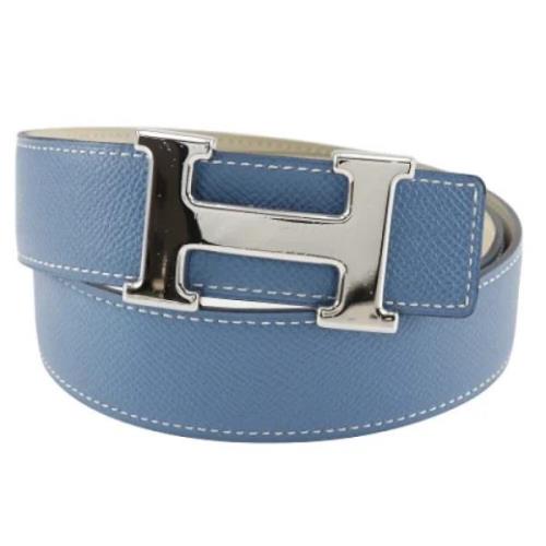 Pre-owned Leather belts Hermès Vintage , Blue , Dames