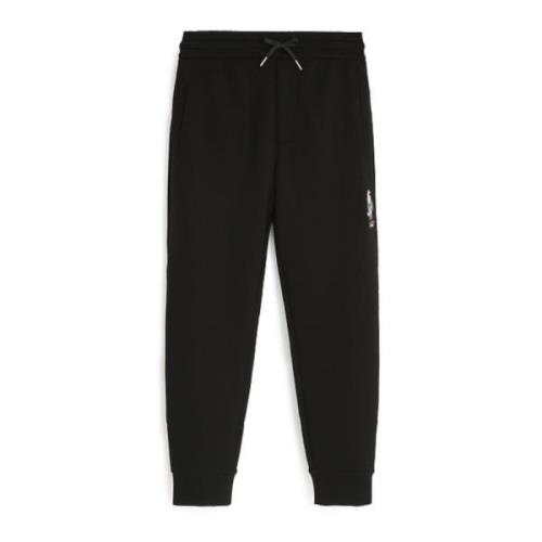 Zwarte Adelaar Patch Sportieve Broek Emporio Armani , Black , Heren