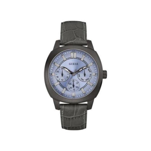 Grijze Polyethyleen Horloge, Quartz, Analoog, Staal, Gun Metal, PU & L...