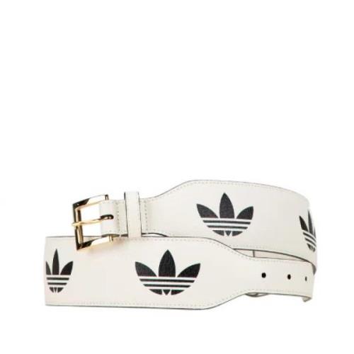 Pre-owned Leather belts Gucci Vintage , White , Dames