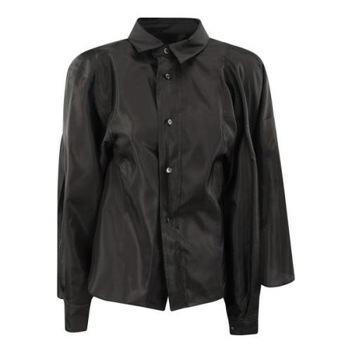 Asymmetrische Blouse met Knoopsluiting en Mouwdetail Comme des Garçons...