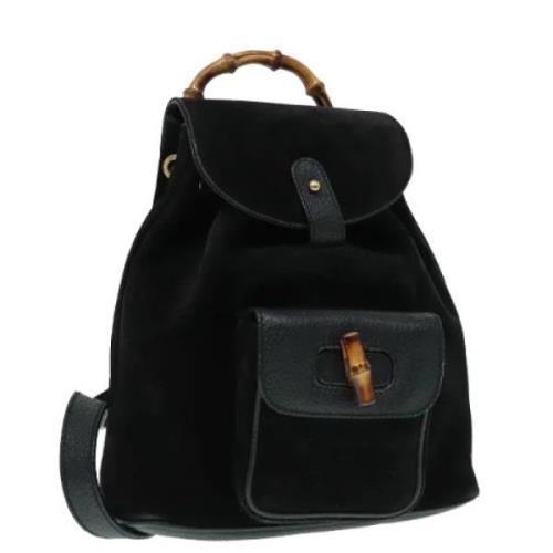 Pre-owned Leather backpacks Gucci Vintage , Black , Dames