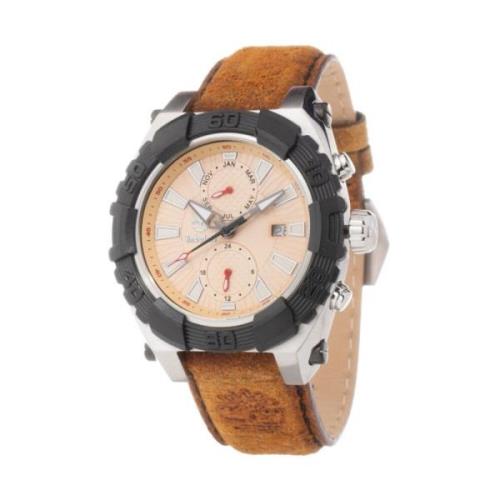 Bruin Leren Horloge met Quartz Mechanisme Timberland , Brown , Heren