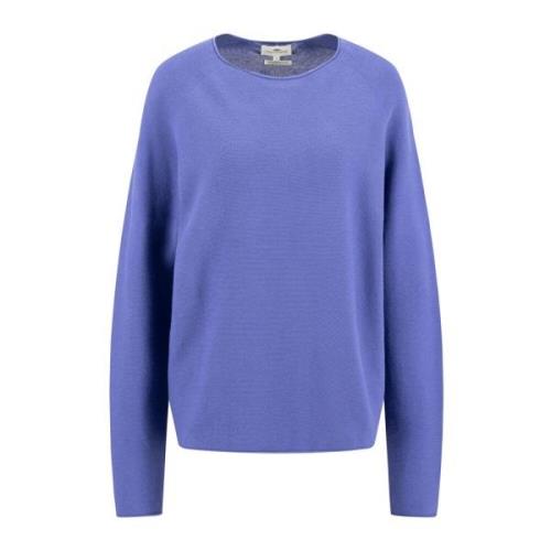 Fijne katoenen O-Neck Pullover Fynch-Hatton , Purple , Dames