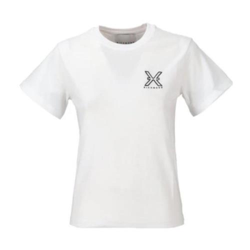 Logo T-shirt voor vrouwen John Richmond , White , Dames