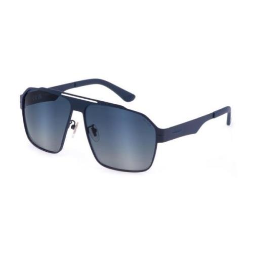 Blauwe Metalen Zonnebril met Degraded Lens Police , Blue , Heren