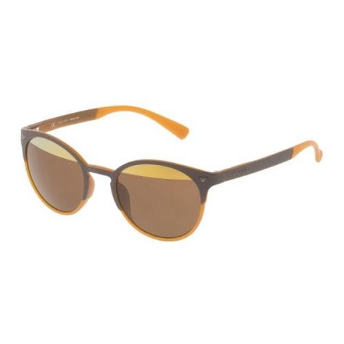 Bruine Injectie Zonnebril Bescherming 2 Police , Brown , Unisex