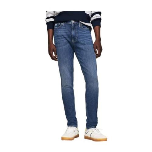 Moderne Skinny Jeans met Retro Touch Tommy Hilfiger , Blue , Heren