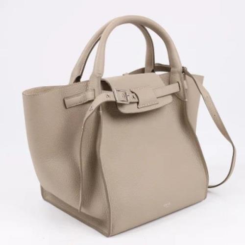 Pre-owned Leather handbags Celine Vintage , Beige , Dames