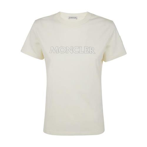 Witte korte mouwen trui Moncler , White , Dames