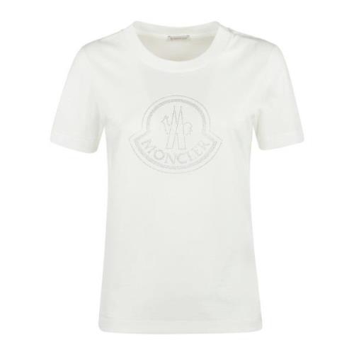 Stijlvol T-shirt voor mannen Moncler , Beige , Dames