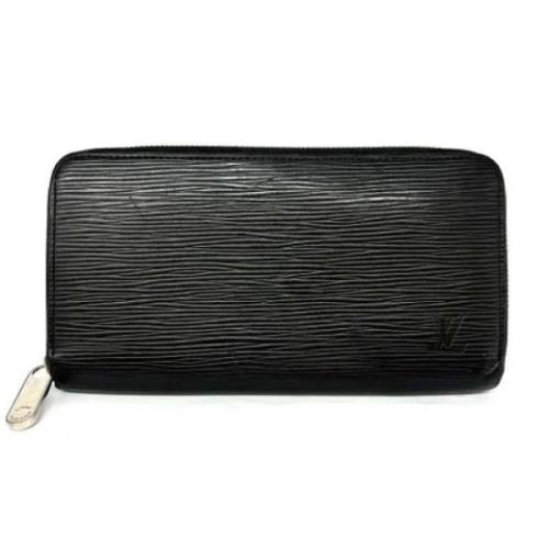 Pre-owned Leather wallets Louis Vuitton Vintage , Black , Dames