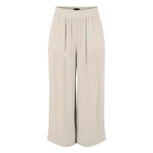 Pcvinsty Lange broek Pieces , Beige , Dames