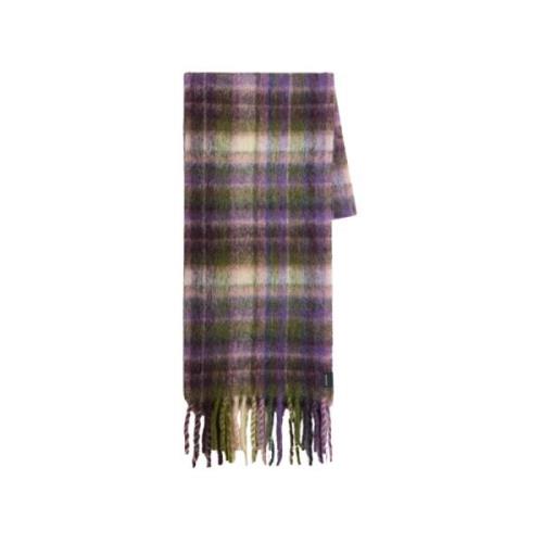 Alpaca Geruite Sjaal Woolrich , Purple , Dames