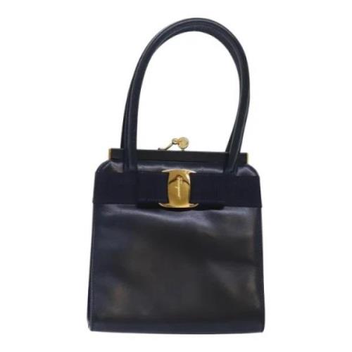 Pre-owned Leather handbags Salvatore Ferragamo Pre-owned , Blue , Dame...