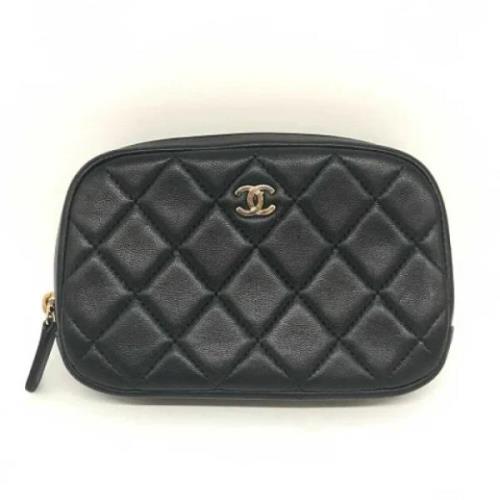 Pre-owned Leather chanel-bags Chanel Vintage , Black , Dames